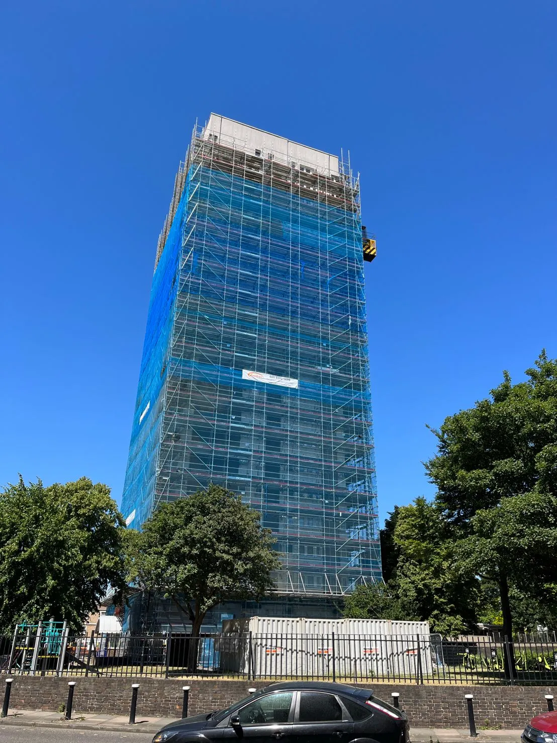Rundell tower scaffolding